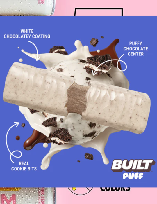 Built BAR PROTEIN COOKIE N CREAM PUFF 12CT