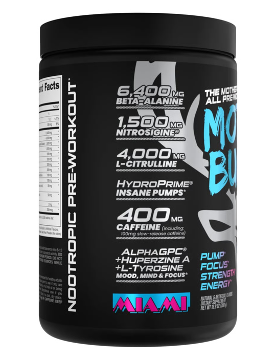 Bucked Up Mother Bucker Pre‑Workout – Miami (Strawberry/Mango/Pineapple)