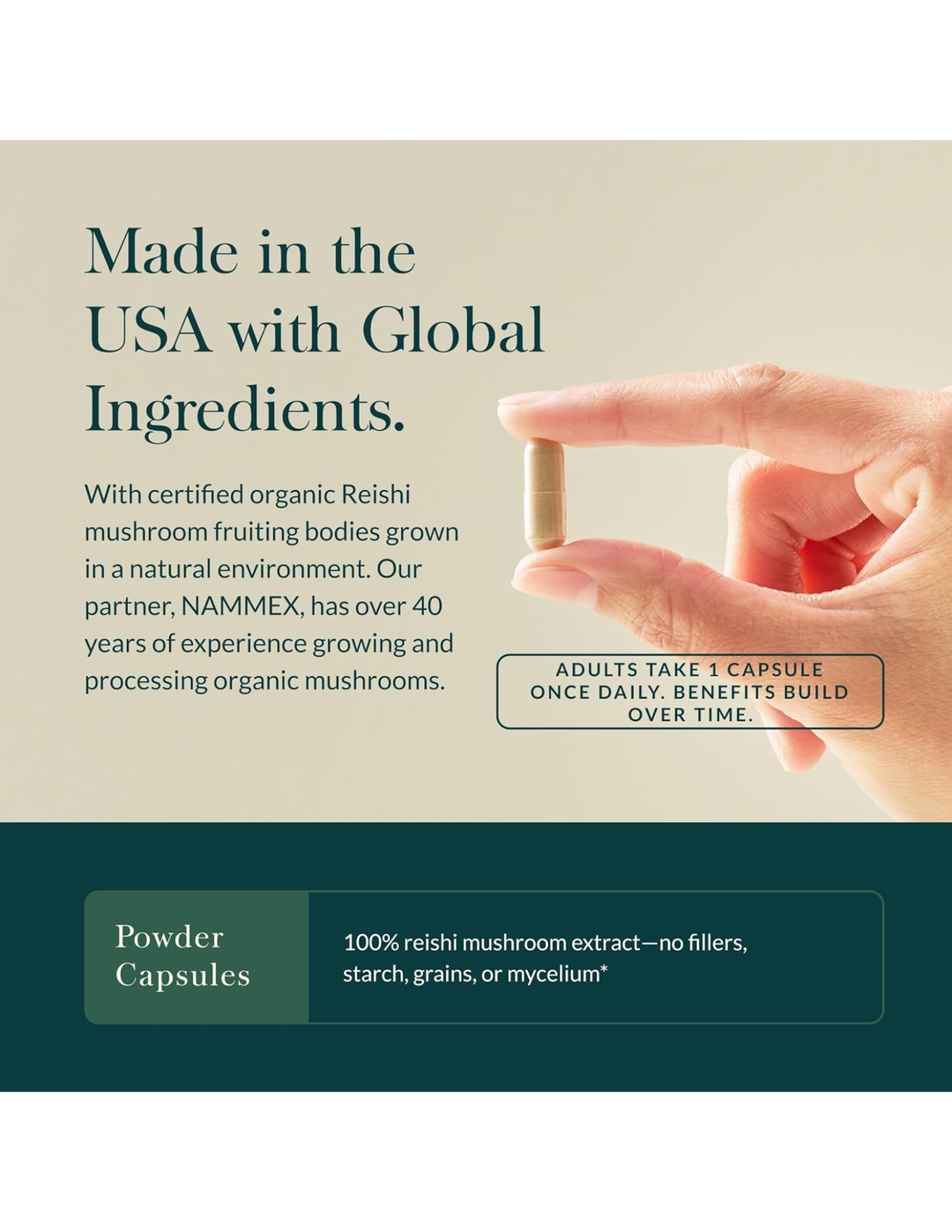 Gaia Herbs Reishi Mushroom 40 Vegan Capsules