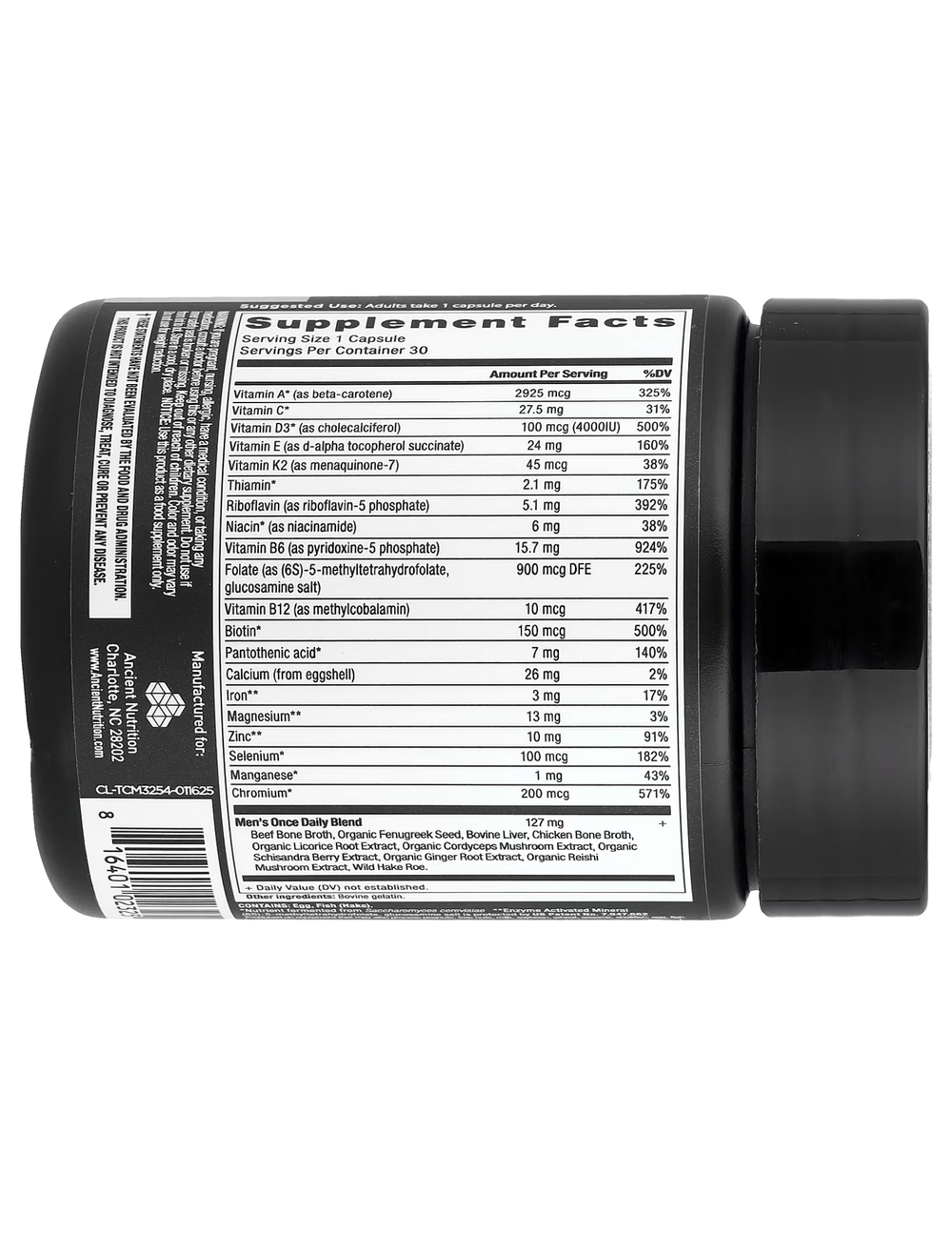 Ancient Nutrition Men's Once Daily Multivitamin 30ct