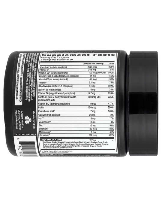 Ancient Nutrition Men's Once Daily Multivitamin 30ct