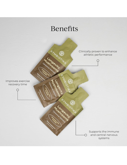 Cymbiotika Liposomal Longevity Mushrooms – 30 x 10 ml Packets