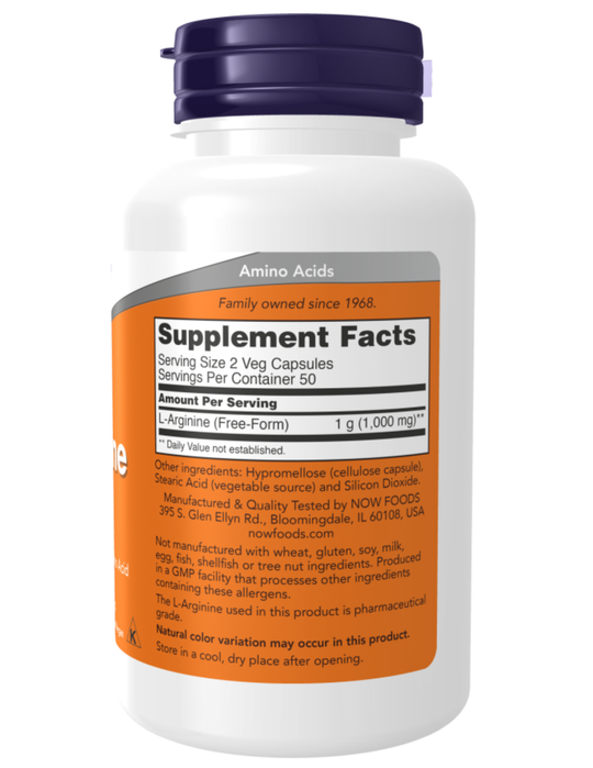 Now Foods L-Arginine 500mg 100ct