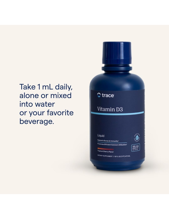 Trace Minerals Research Liquid Vitamin D3 5000 IU Vegetarian Cherry 16oz