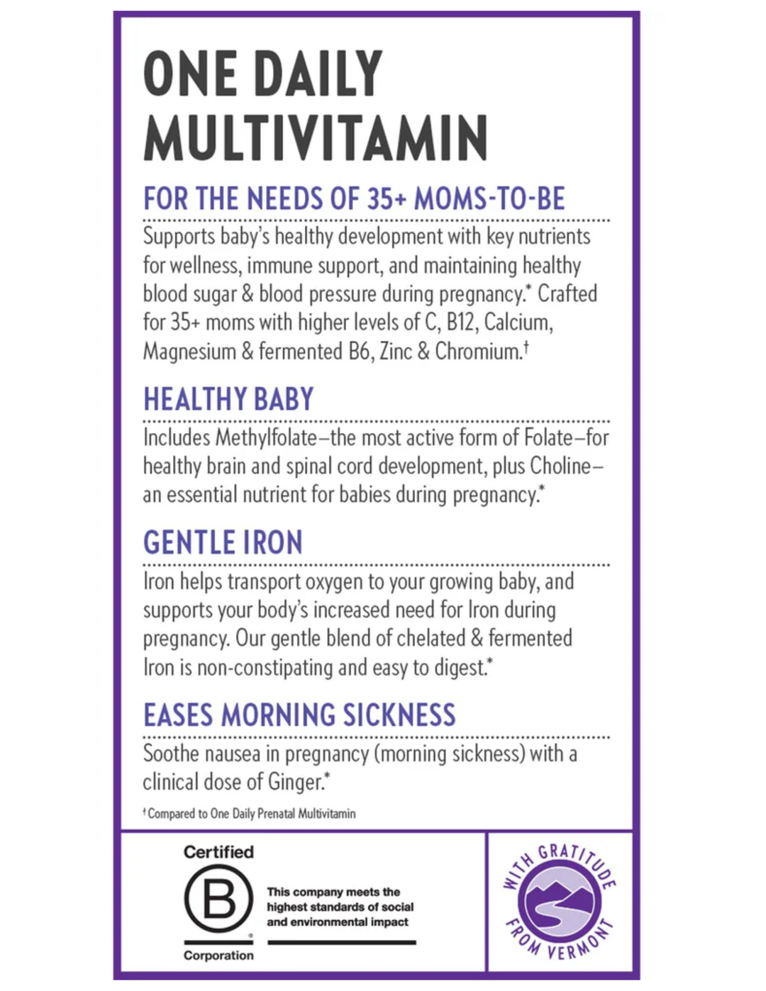 New Chapter One Daily Prenatal Multivitamin 35+ 30ct