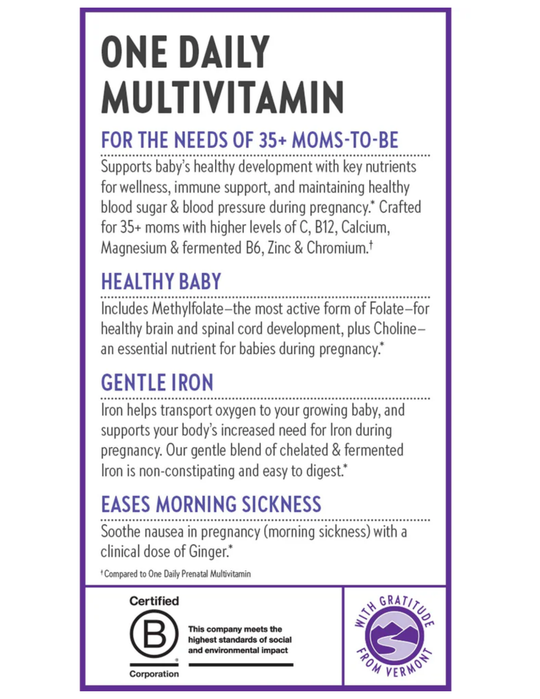 New Chapter One Daily Prenatal Multivitamin 35+ 30ct