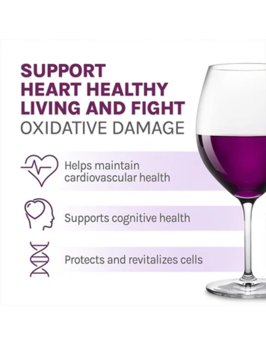 Reserveage Resveratrol 250mg 60 Veg Capsules