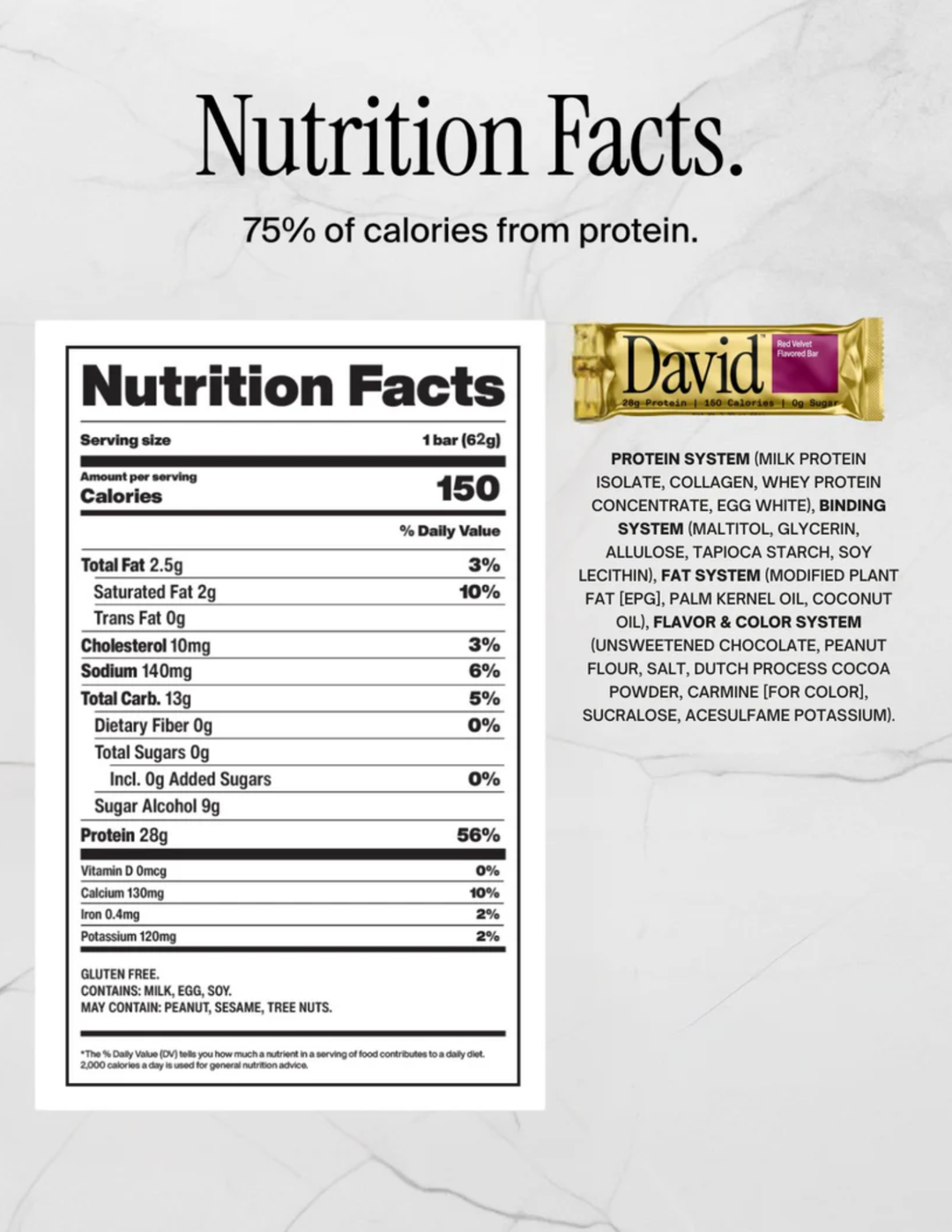 David™ PROTEIN BAR RED VELVET 12CT