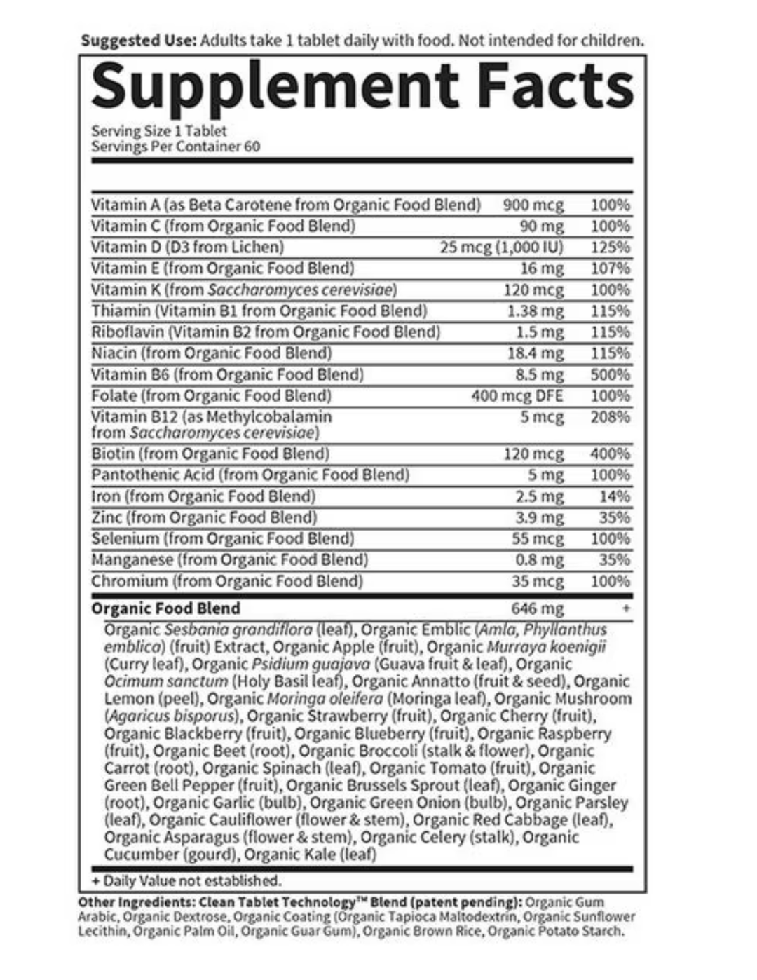 Garden of Life Mykind Organics Women's Multi 60 Tablets