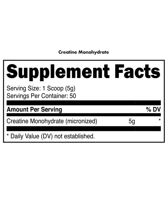 Bucked Up CREATINE MONOHYDRATE Unflavored 50 Servings