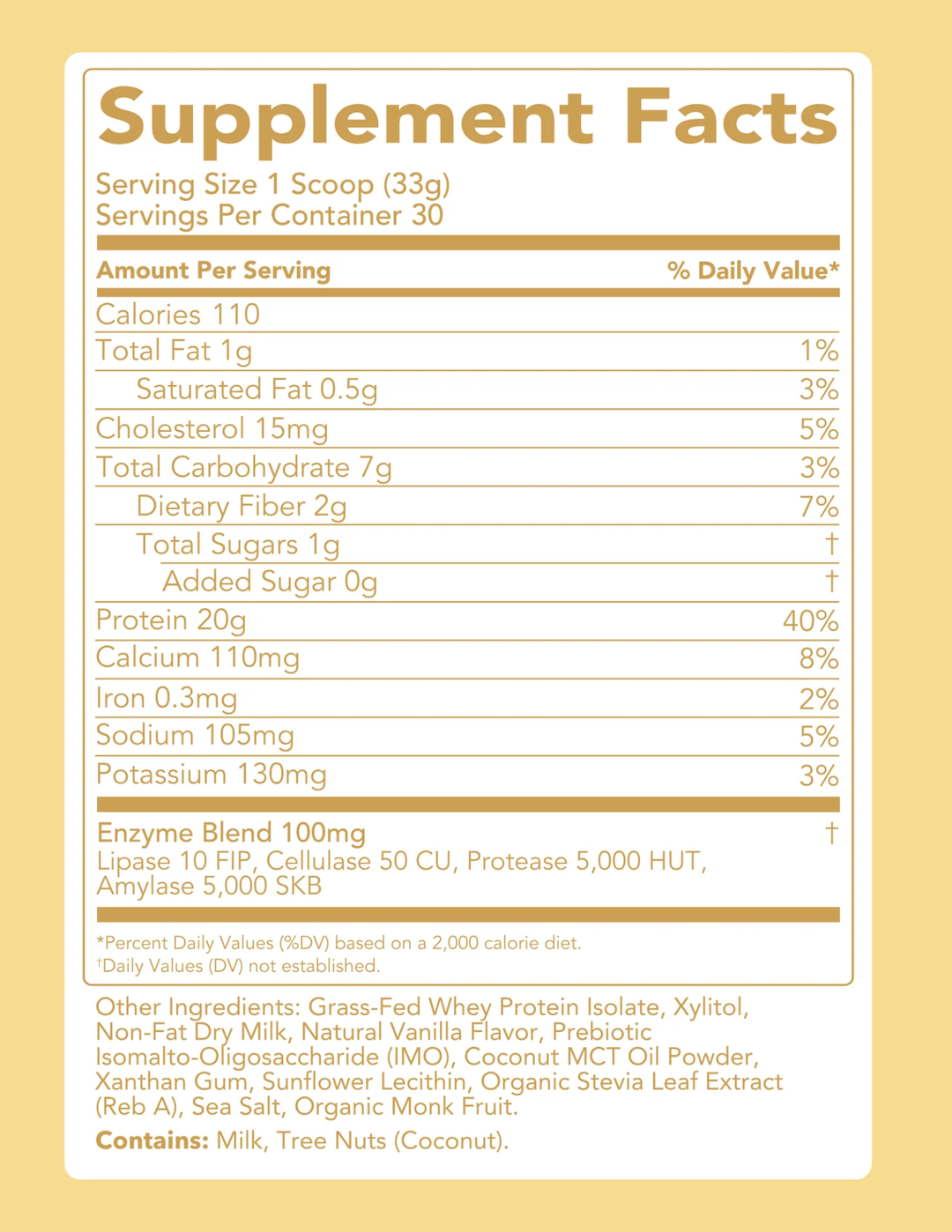Clean Simple Eats Protein Powder - Simply Vanilla 30 Servings
