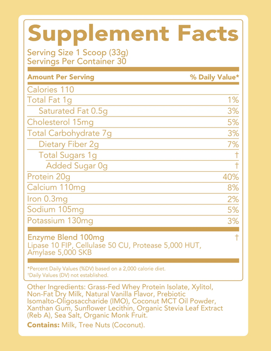 Clean Simple Eats Protein Powder - Simply Vanilla 30 Servings