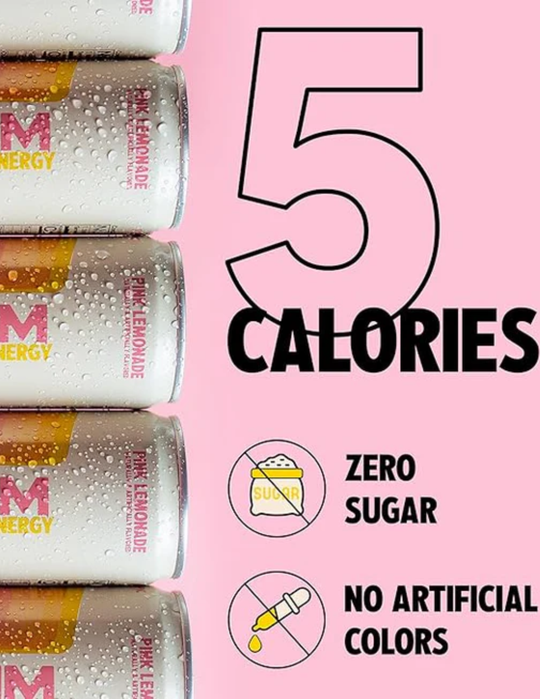 RAW Energy Drink Pink Lemonade 12pk