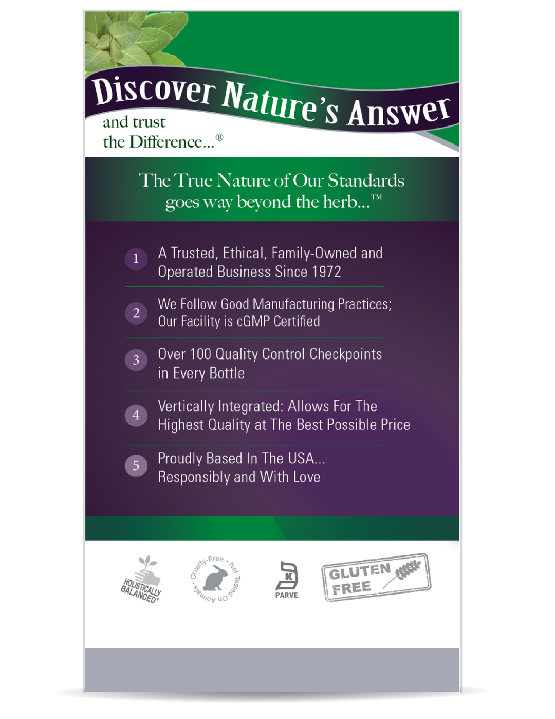 Nature’s Answer Mullein Leaf  90 V-Caps