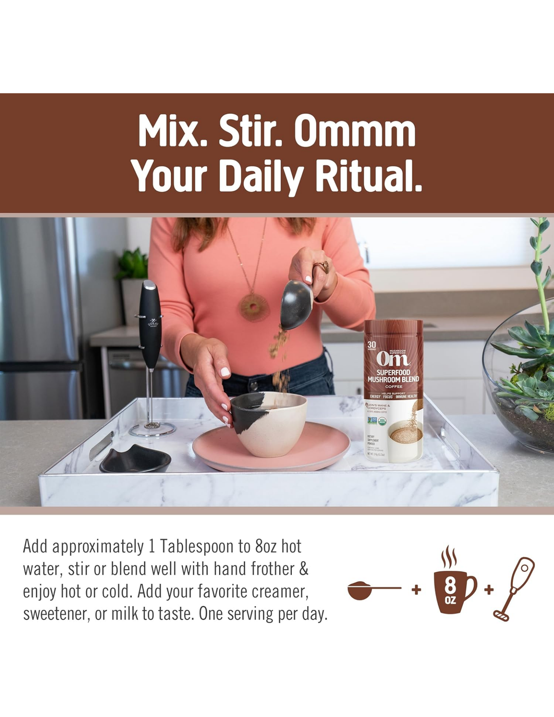 OM Superfood Mushroom Blend, Coffee 30 Servings