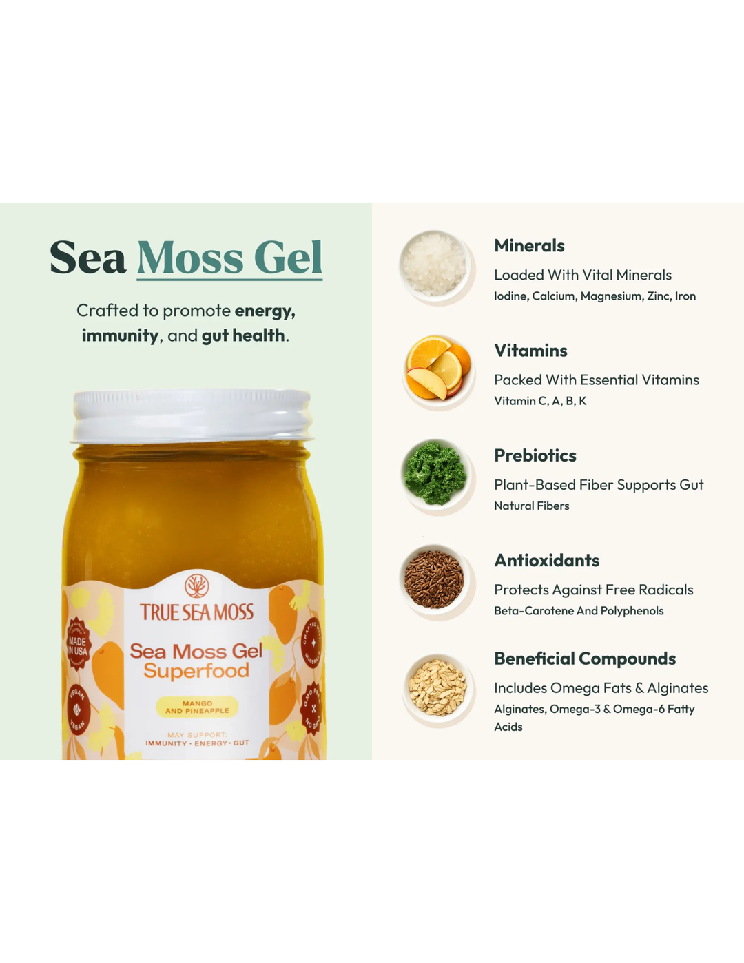 TrueSeaMoss Sea Moss Gel - Mango Pineapple