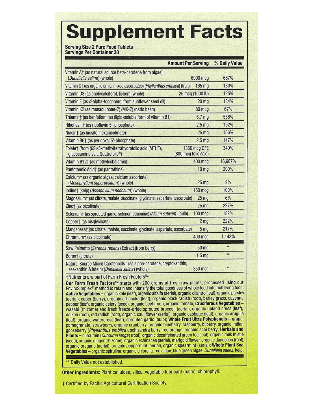 Natural Factors Men's 50+ Multivitamin + Mineral 60ct