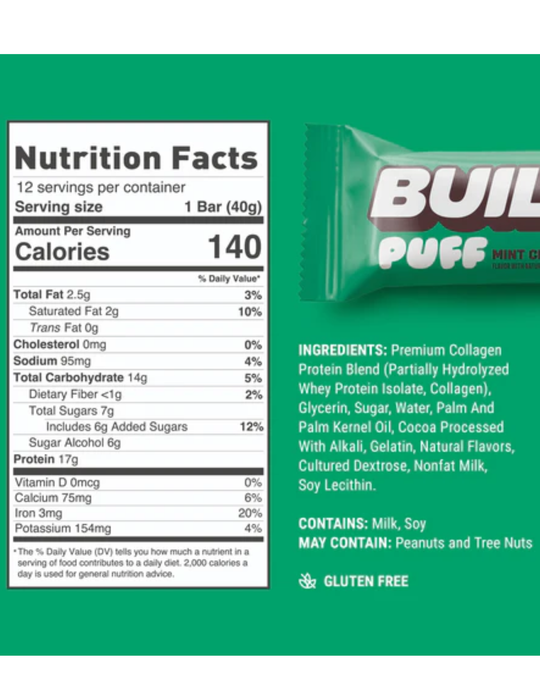Built MINT CHIP PROTEIN BAR 12CT
