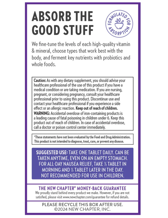 New Chapter One Daily Prenatal Multivitamin 35+ 30ct