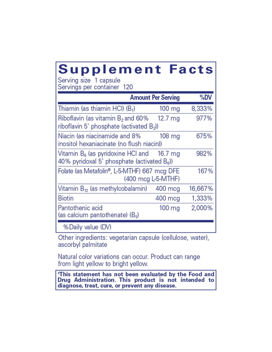 Pure Encapsulations  B-Complex Plus 120ct
