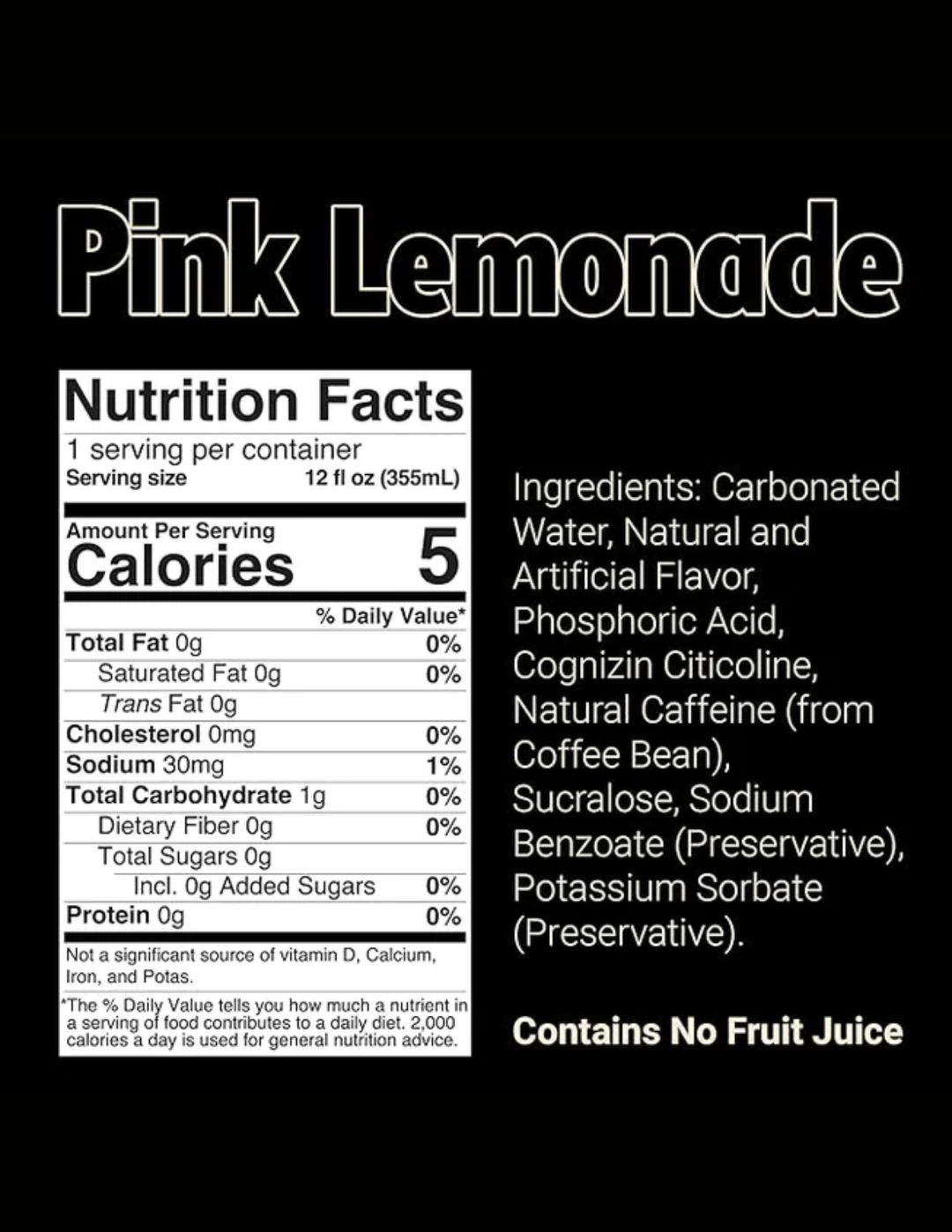 RAW Energy Drink Pink Lemonade 12pk