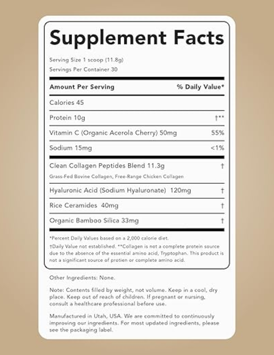 Clean Simple Eats  Super Collagen Unflavored 30 Serving