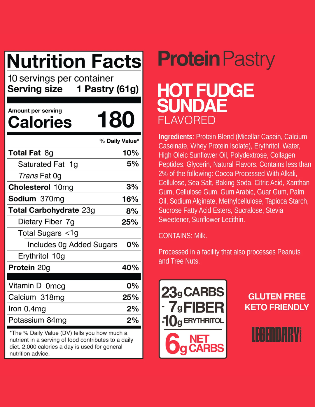Legendary Foods  Hot Fudge Sundae Protein Pastry 10pk