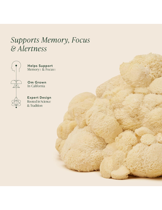 OM Lion’s Mane Organic Mushroom 180 Capsules