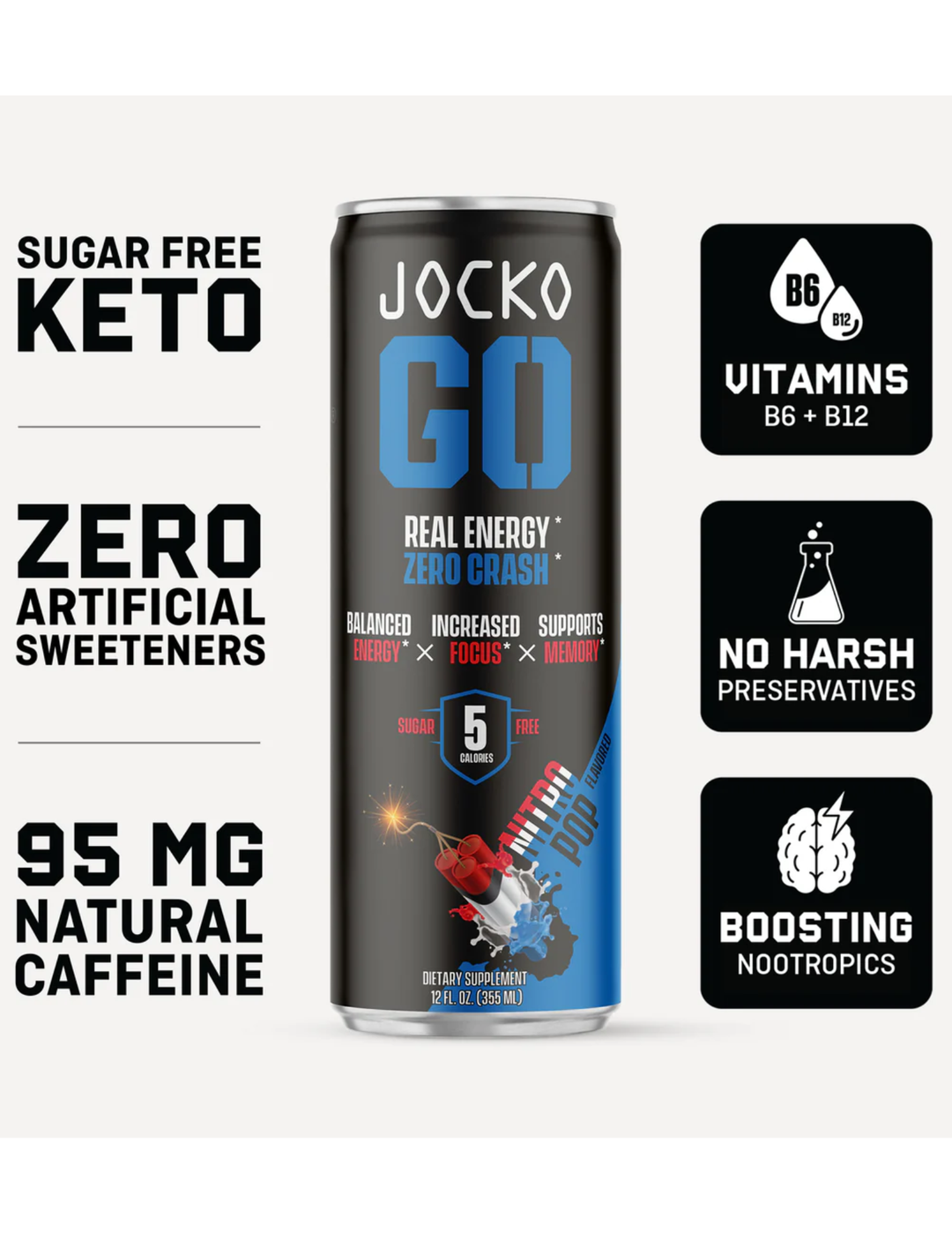 Jocko Fuel Go RTD Blue Raspberry 12 oz