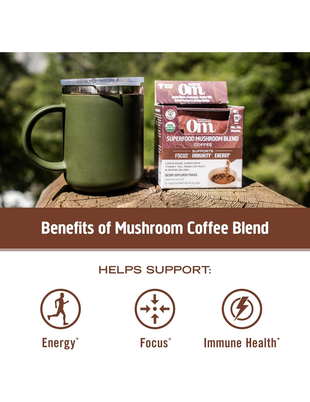OM Superfood Mushroom Blend, Coffee 30 Servings