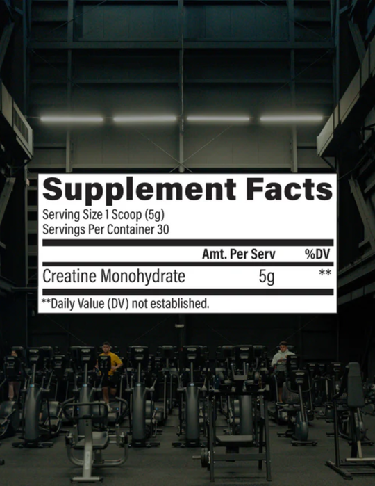 RAW CREATINE MONOHYDRATE UNFLAVORED 30 Servings