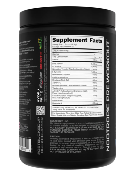 Bucked Up Mother Bucker Pre‑Workout – Miami (Strawberry/Mango/Pineapple)