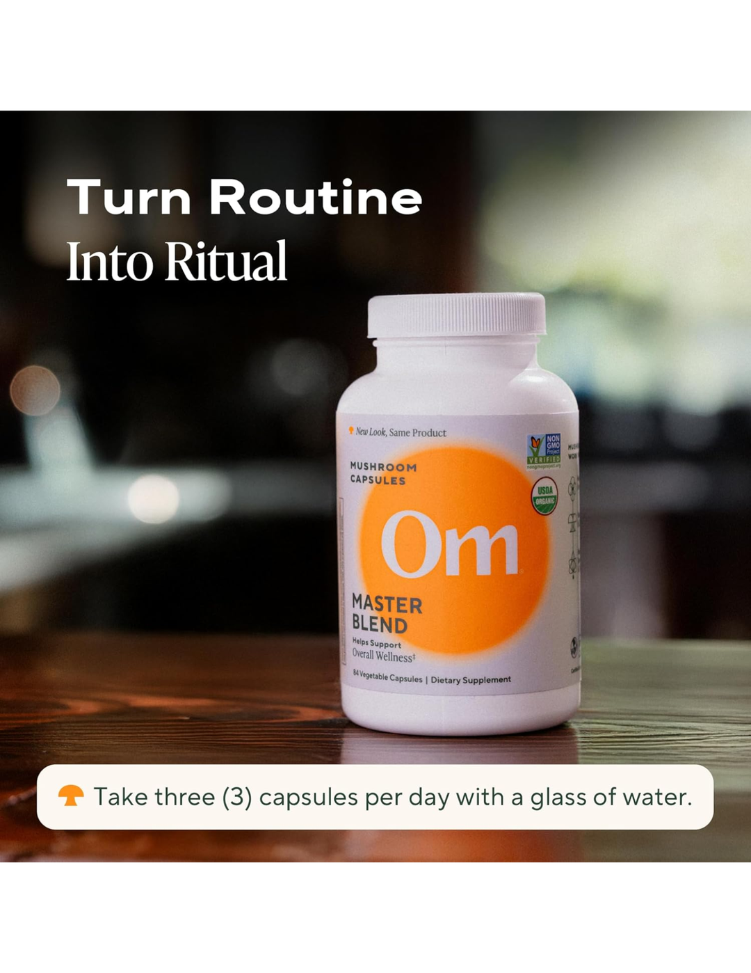 OM Master Blend Organic Mushroom 84 Capsules