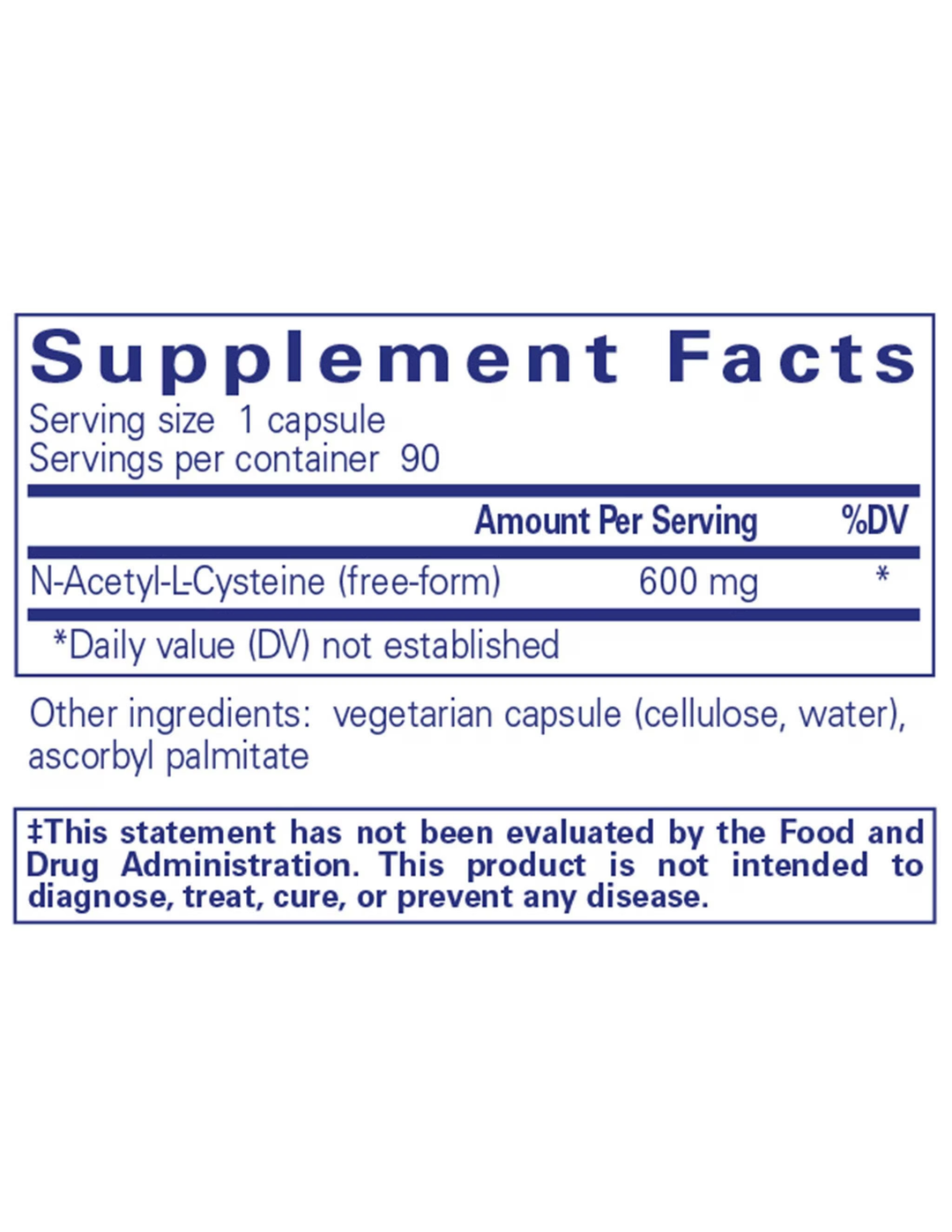 Pure Nac Pure Encapsulations NAC 600mg 90ct – Dr. Ed's Nutrition