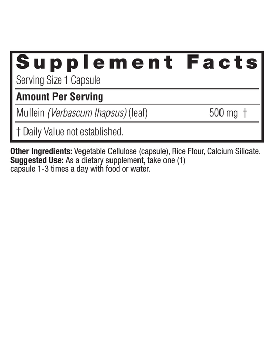 Nature’s Answer Mullein Leaf  90 V-Caps