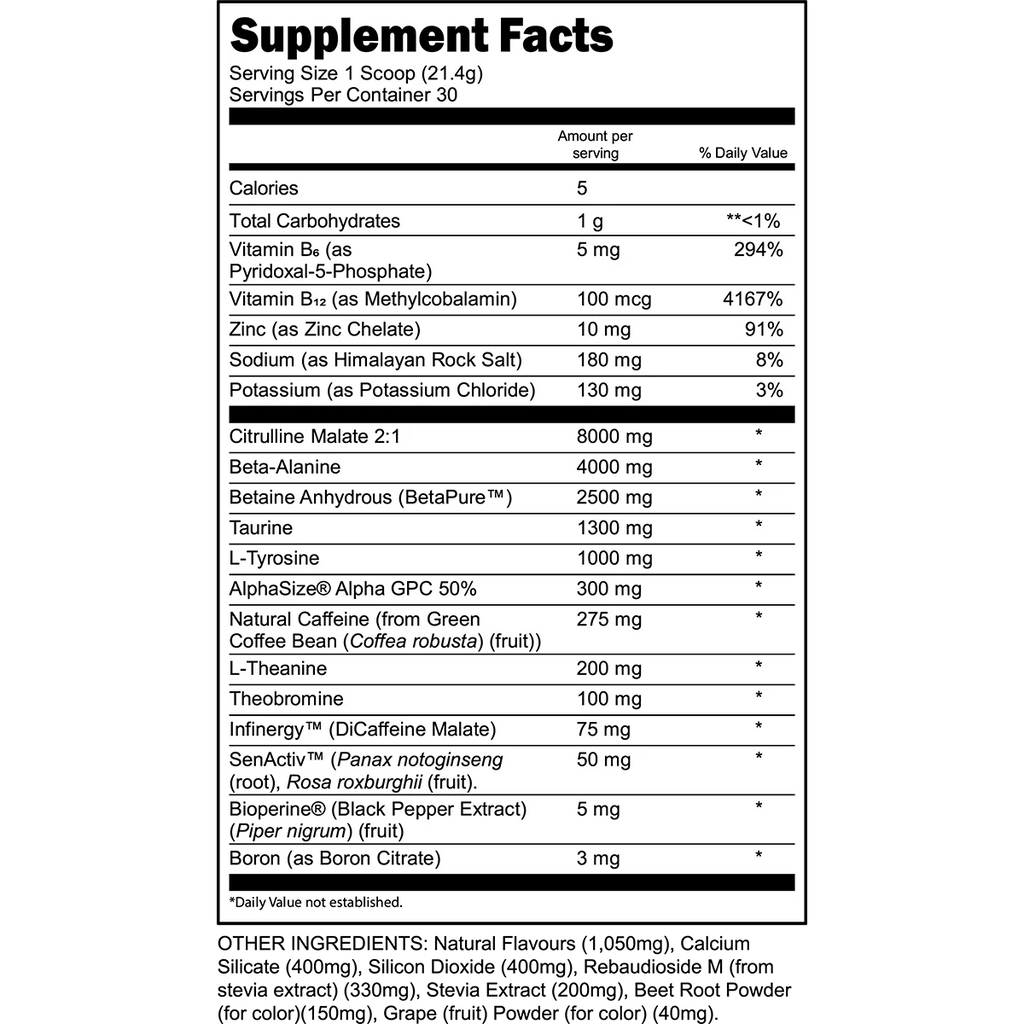 Bulk Black Pre - Workout - Black Cherry