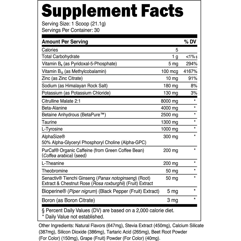 Bulk Pre - Workout - Black Cherry