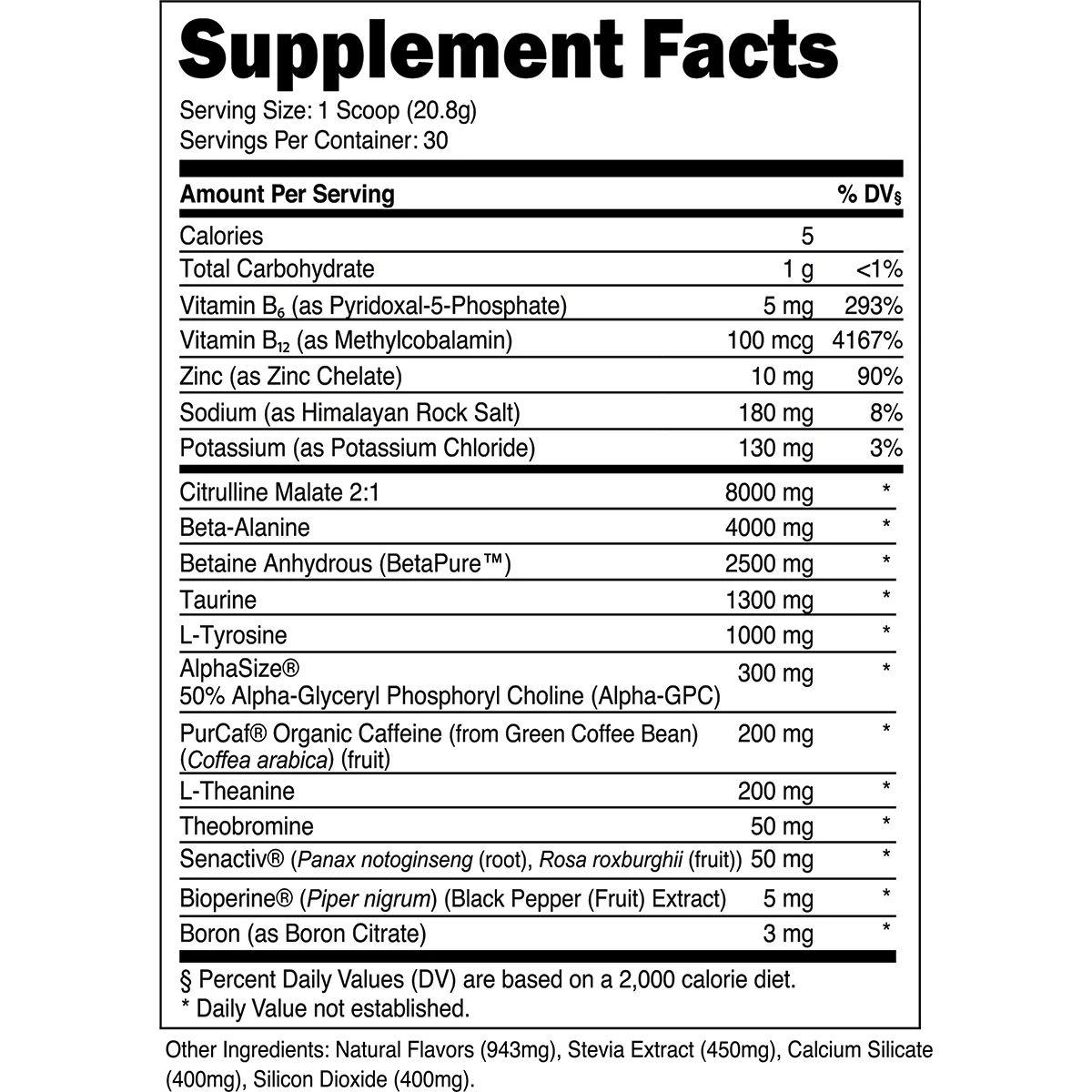 Bulk Pre - Workout - Blue Raspberry