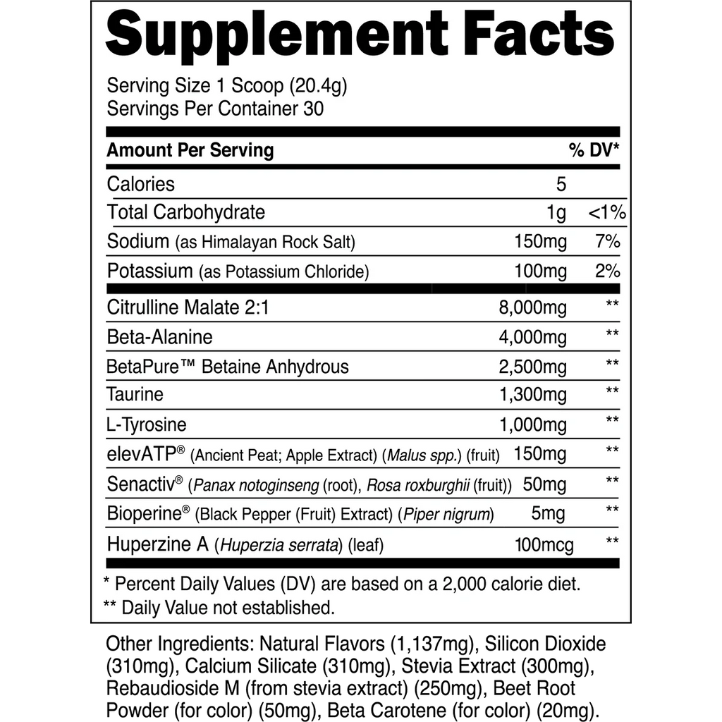 Stim - Free Pre - Workout - Tropical Punch