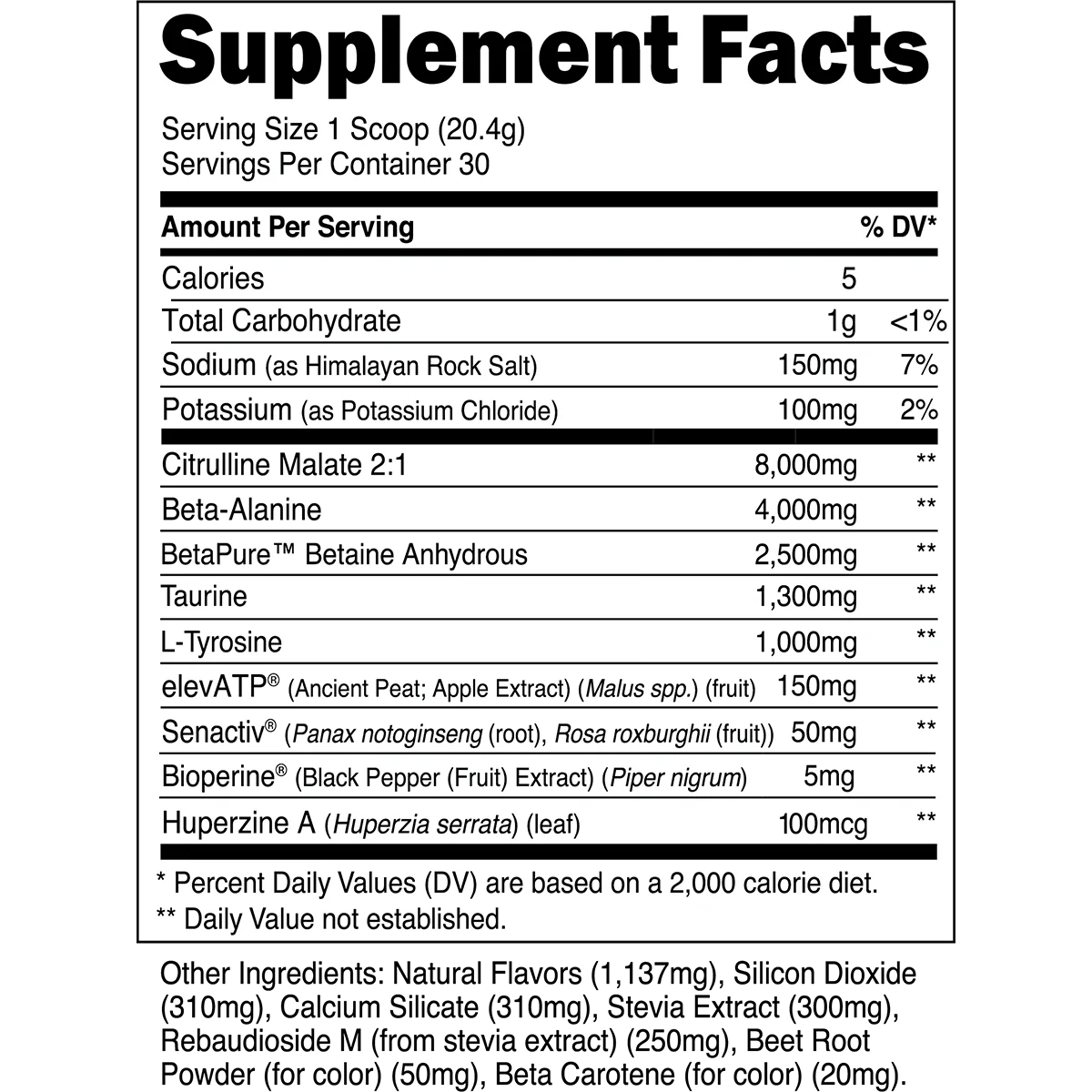 Stim - Free Pre - Workout - Tropical Punch