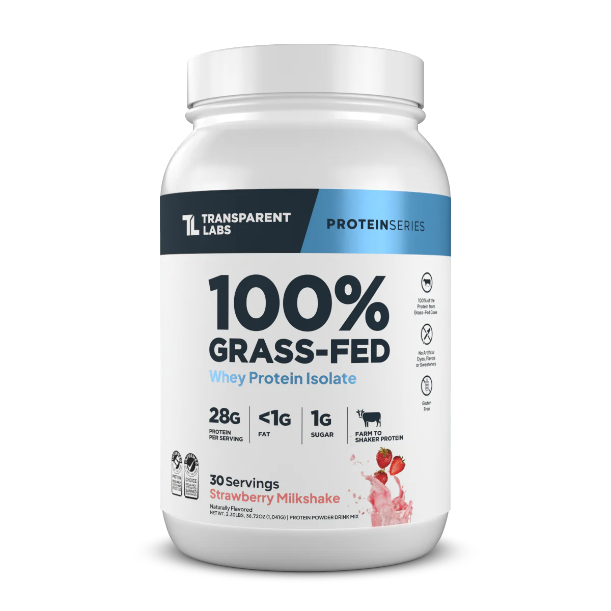 Grass - Fed Whey Protein Isolate - Strawberry Milkshake
