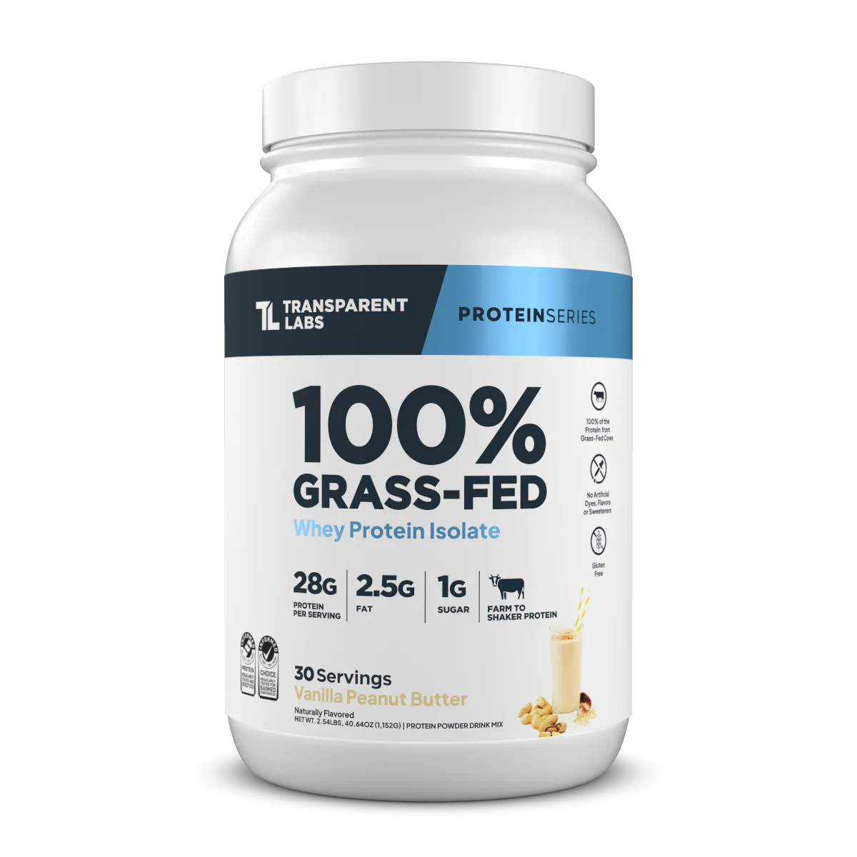 Grass - Fed Whey Protein Isolate - Vanilla Peanut Butter