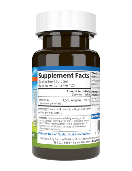 Carlson Laboratories Vitamin A Palmitate 15000IU 120ct