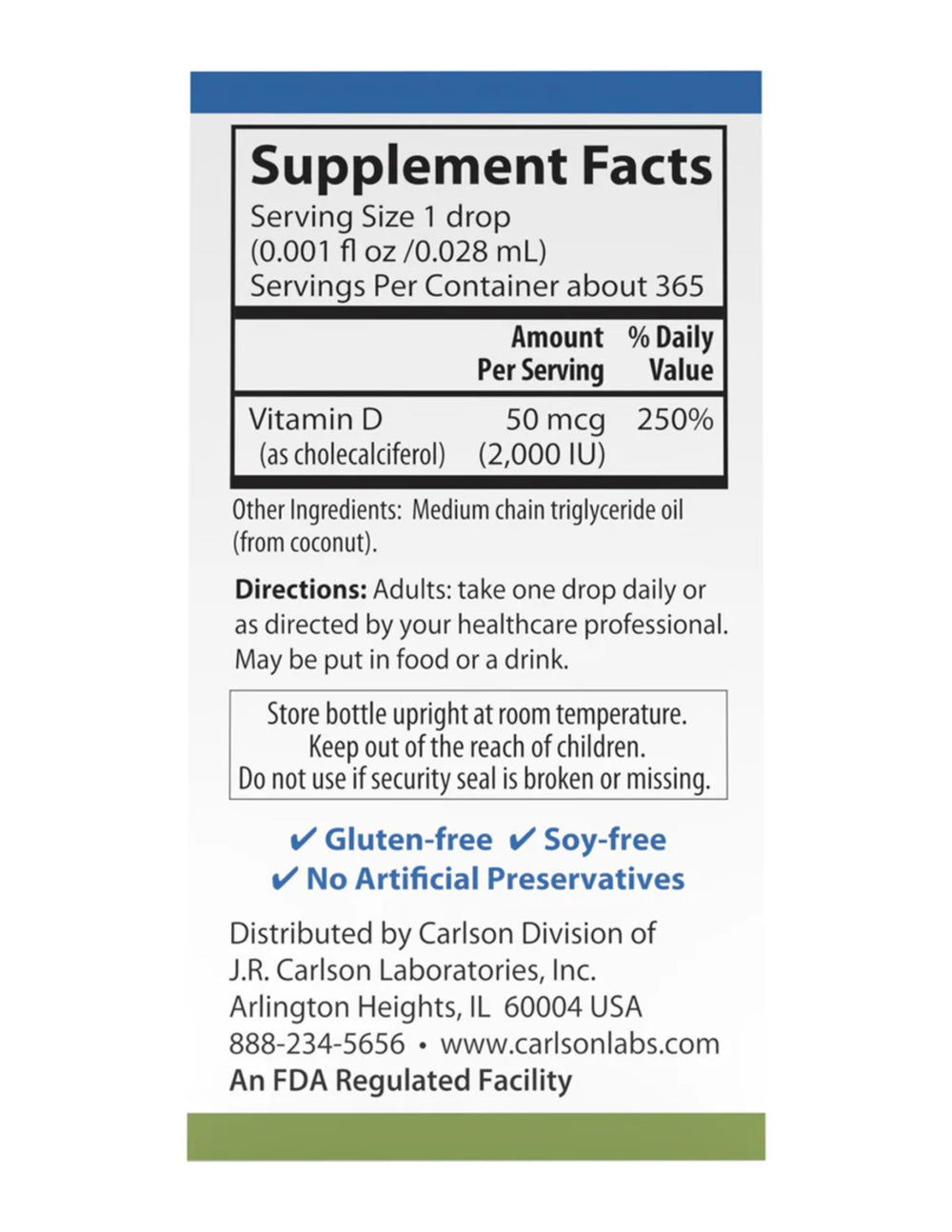 Carlson Laboratories Super Daily D3 2000 IU
