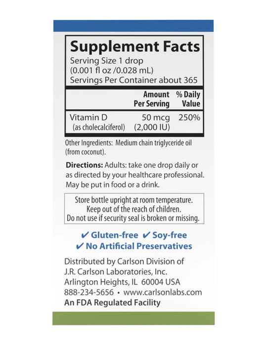 Carlson Laboratories Super Daily D3 2000 IU
