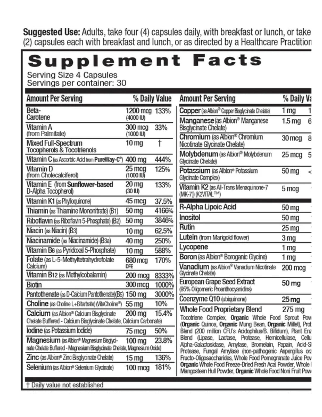 Emerald Labs Complete Clinical Multi 120ct