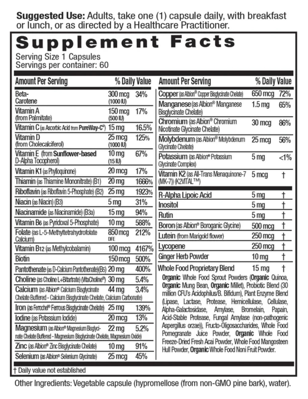 Emerald Labs Prenatal 1-Daily Multi 60ct