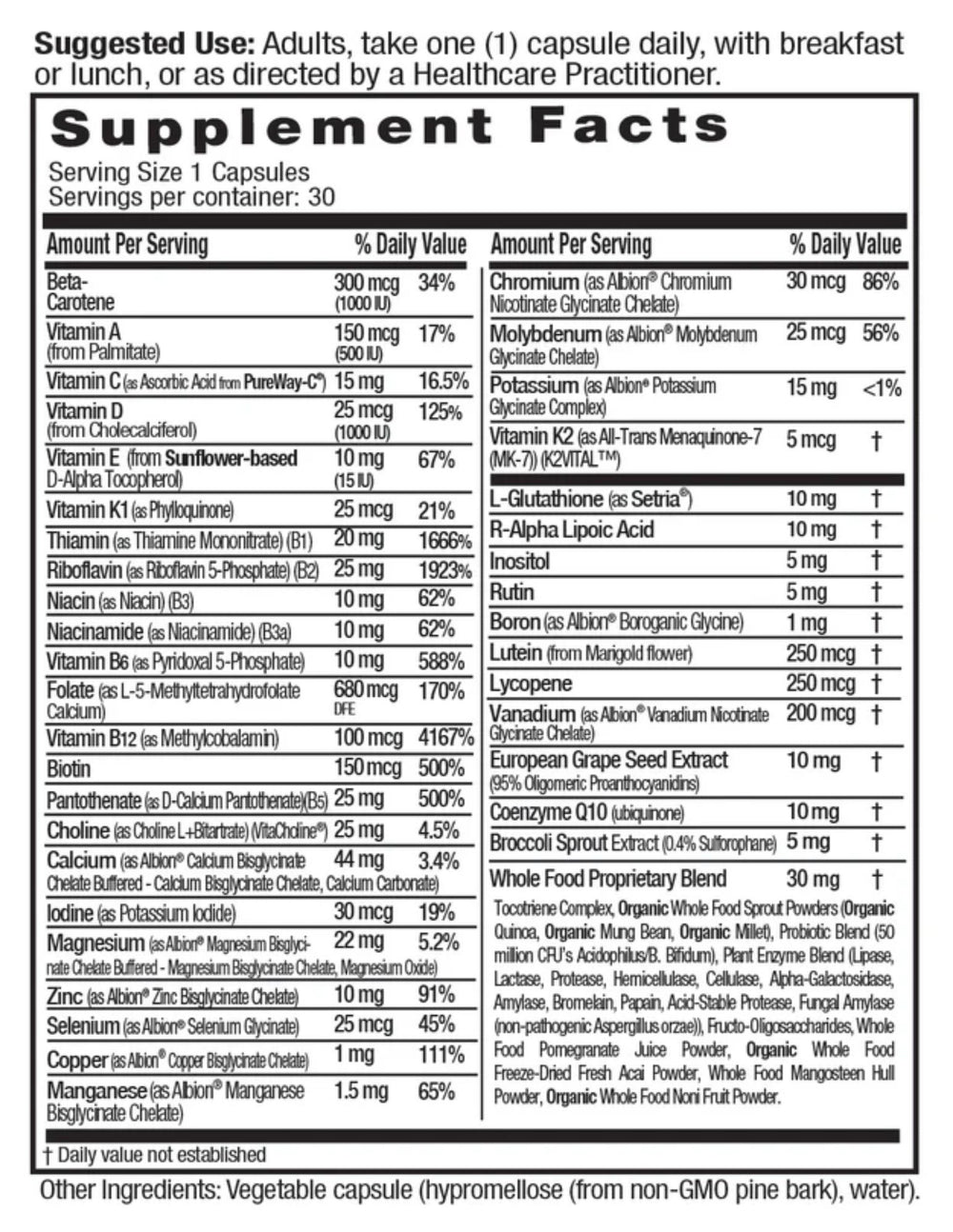 Emerald Labs Women's 45+ 1-Daily Multi 30ct