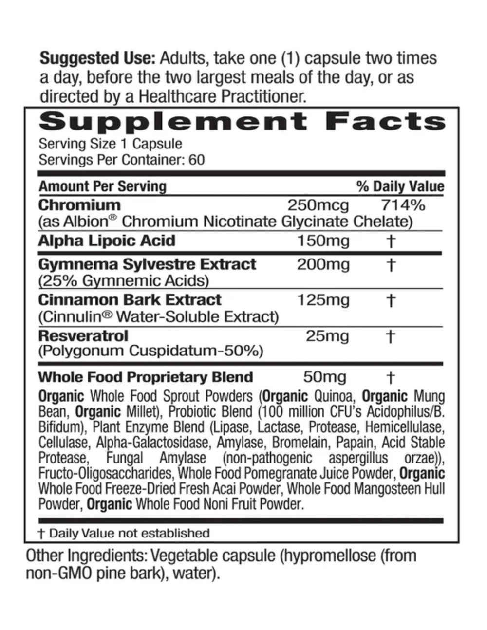 Blood Sugar Health - 60 vcaps