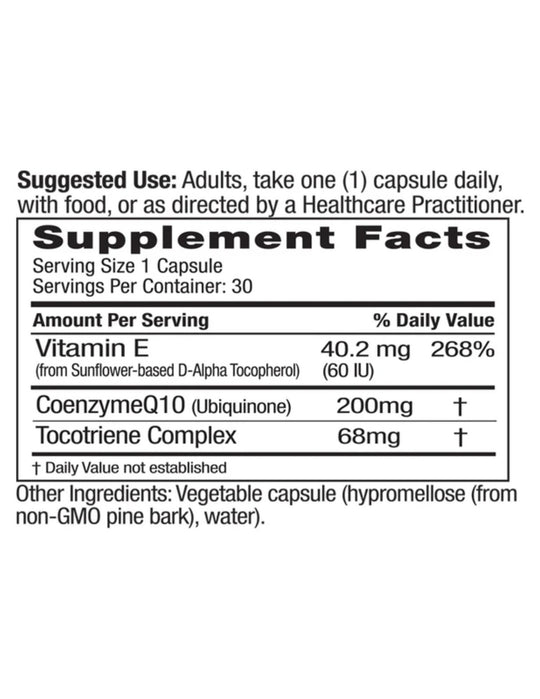 CoQ10 200mg + Vitamin E 60 IU 30ct